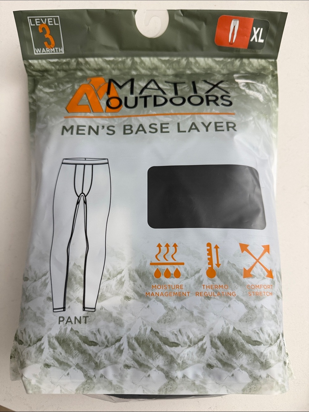 Matix Outdoors Level 3 Warmth Men's Base Layer Pant Black XL NWT